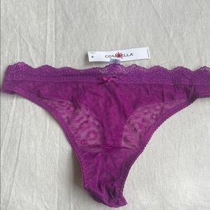 Cosabella Purple Lace Thong Panty